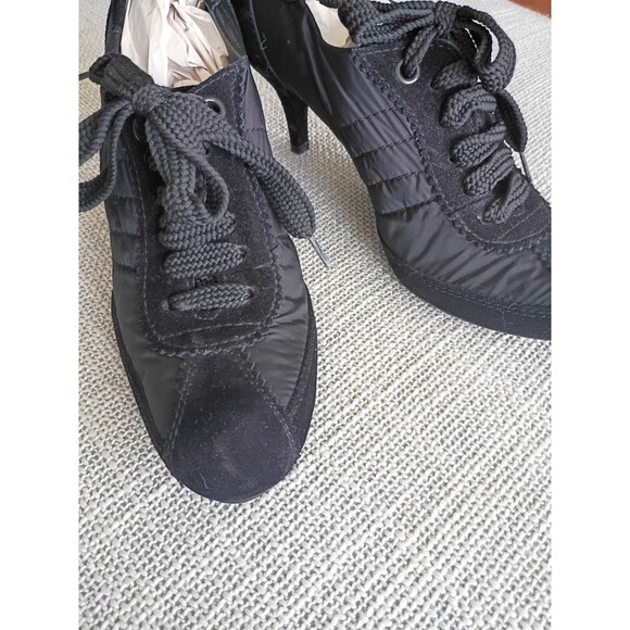 Pedro Garcia Lady Stack Rizzo Heels Size EU 41 Black Suede Lace-Up Booties 16902 - Picture 5 of 11